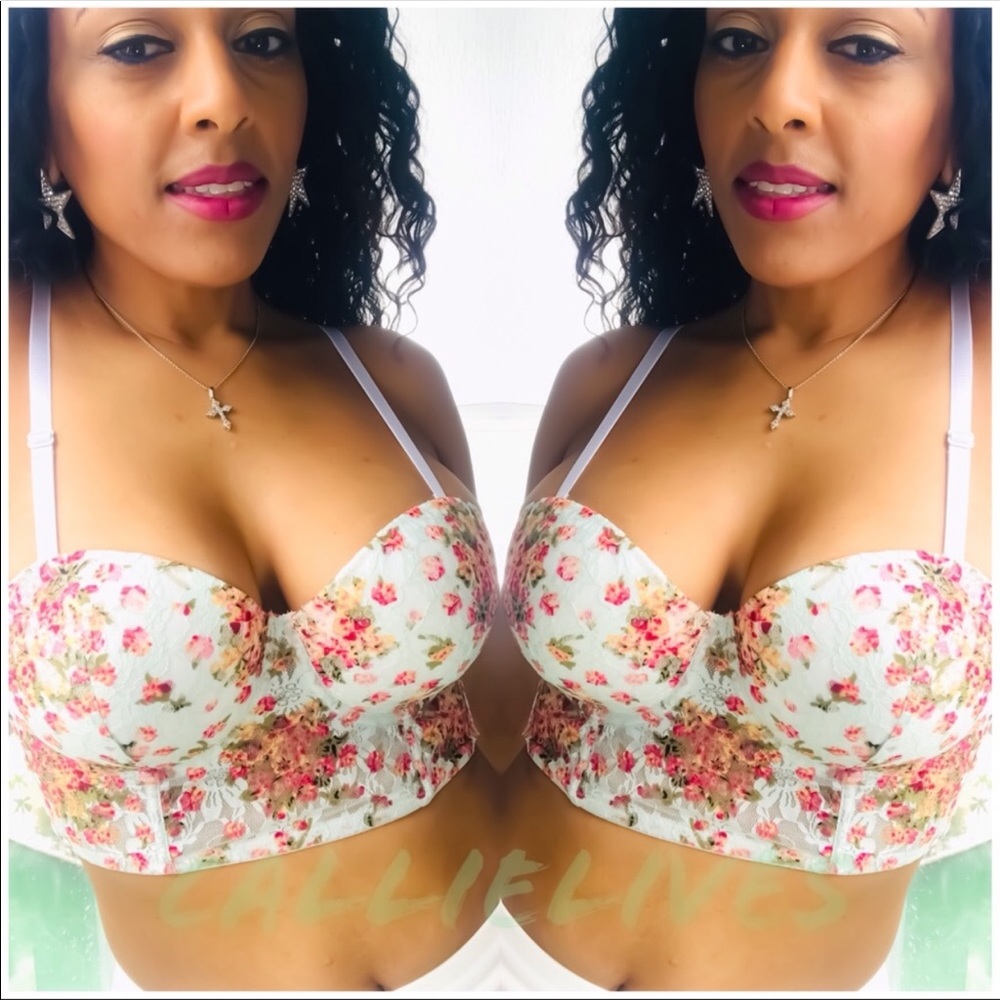 Stasia Dainty: Minty Fresh Floral Bralette Pastel - Picture 2 of 8